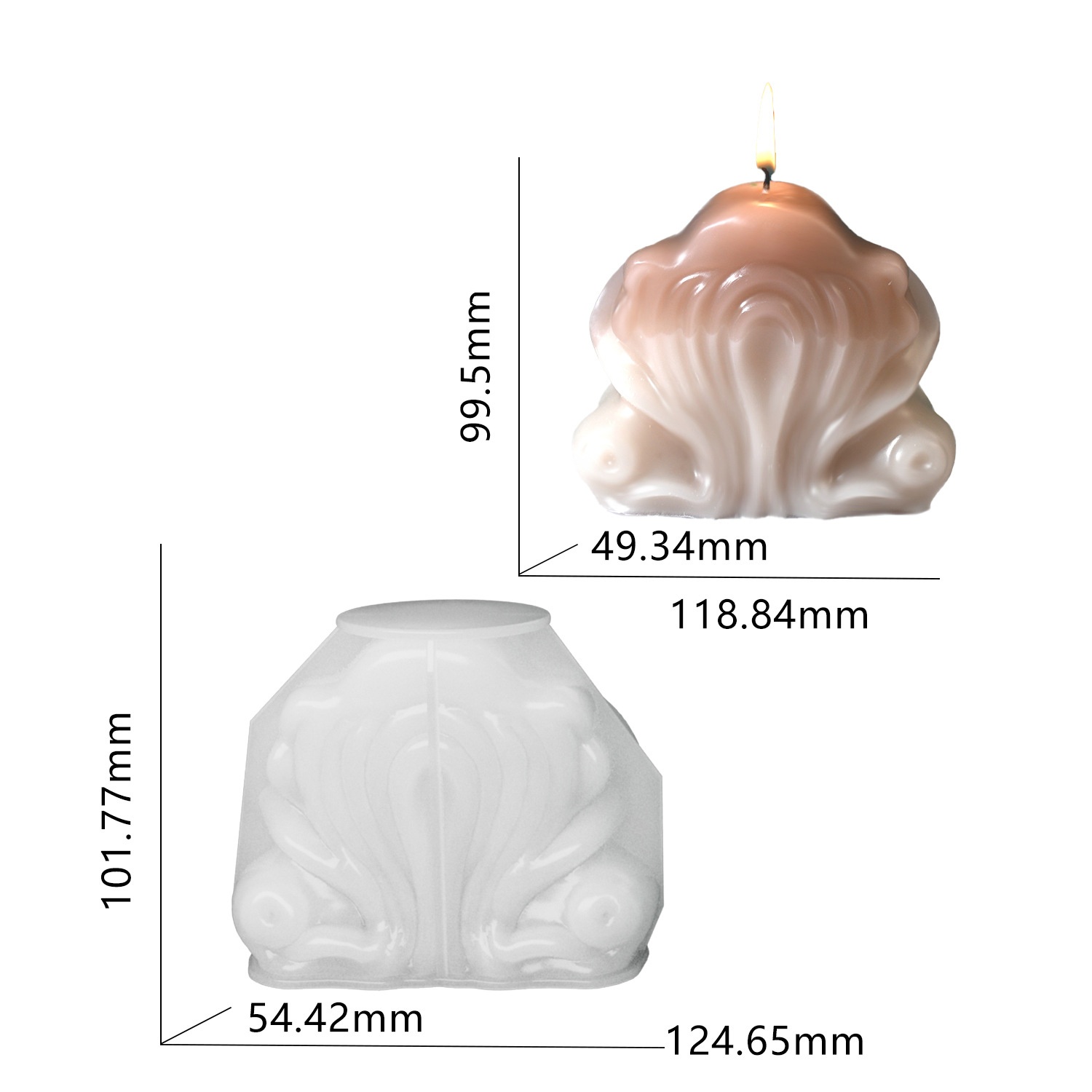 Resin Ocean Wave Mold - قالب سيليكون على شكل صدفة بحرية