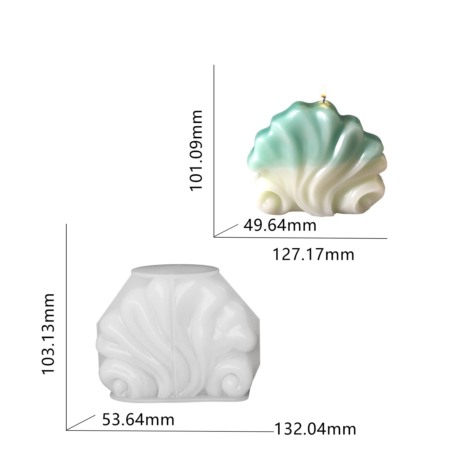 قالب سيليكون على شكل صدفة بحري - مراجعة Resin Ocean Wave Mold وسعره